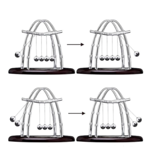 بندول نيوتن بكرات التوازن، بندول علوم الفيزياء، ديكور لتزيين المكتب، قاعدة بيضاوية
